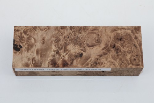 Orzech Kaukaski Czeczot Burl Caucasian Walnut stabilizowane drewno na rękojeść noża stabilized wood for knifes