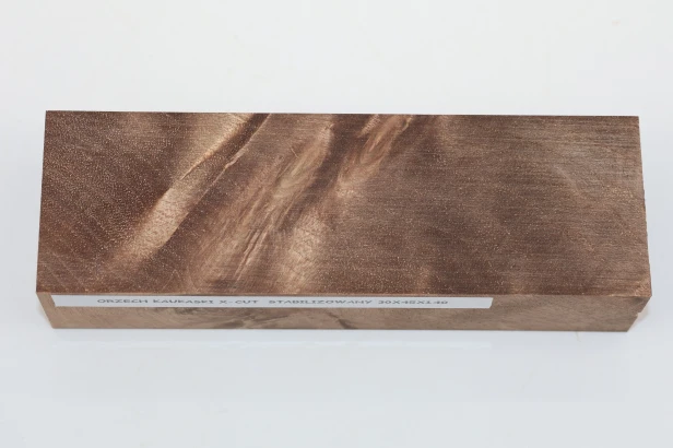 Orzech Kaukaski X-CUT Caucasian Walnut stabilizowane drewno na rękojeść noża stabilized wood for knifes