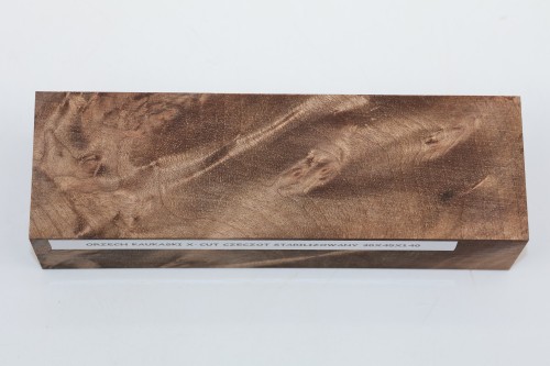 Orzech Kaukaski X-CUT Czeczot Burl Caucasian Walnut stabilizowane drewno na rękojeść noża stabilized wood for knifes