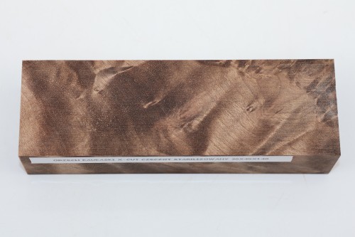 Orzech Kaukaski X-CUT Czeczot Burl Caucasian Walnut stabilizowane drewno na rękojeść noża stabilized wood for knifes