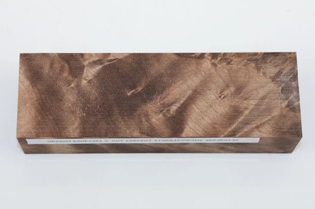 Orzech Kaukaski X-CUT Czeczot Burl Caucasian Walnut stabilizowane drewno na rękojeść noża stabilized wood for knifes