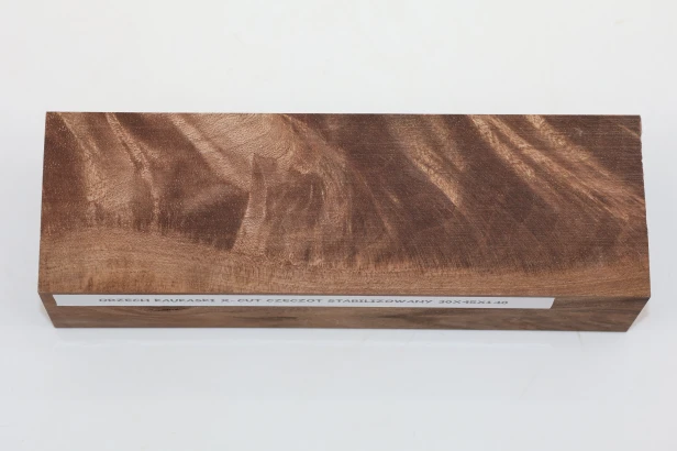 Orzech Kaukaski X-CUT Czeczot Burl Caucasian Walnut stabilizowane drewno na rękojeść noża stabilized wood for knifes