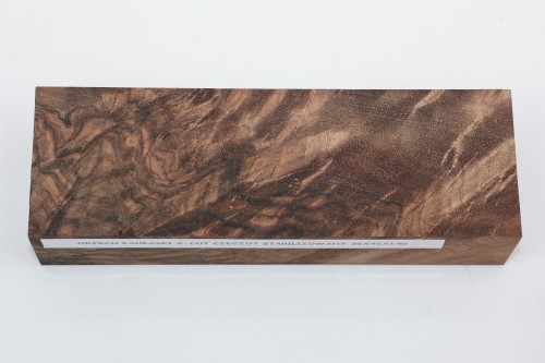 Orzech Kaukaski X-CUT Czeczot Burl Caucasian Walnut stabilizowane drewno na rękojeść noża stabilized wood for knifes