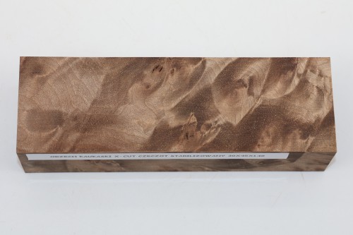 Orzech Kaukaski X-CUT Czeczot Burl Caucasian Walnut stabilizowane drewno na rękojeść noża stabilized wood for knifes