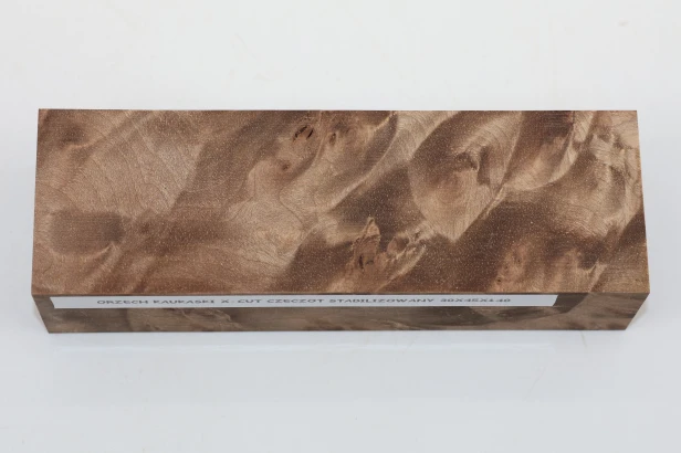Orzech Kaukaski X-CUT Czeczot Burl Caucasian Walnut stabilizowane drewno na rękojeść noża stabilized wood for knifes