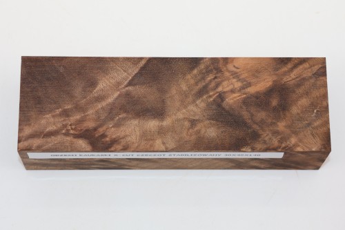 Orzech Kaukaski X-CUT Czeczot Burl Caucasian Walnut stabilizowane drewno na rękojeść noża stabilized wood for knifes