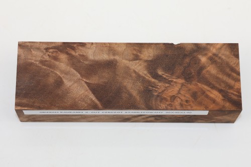 Orzech Kaukaski X-CUT Czeczot Burl Caucasian Walnut stabilizowane drewno na rękojeść noża stabilized wood for knifes