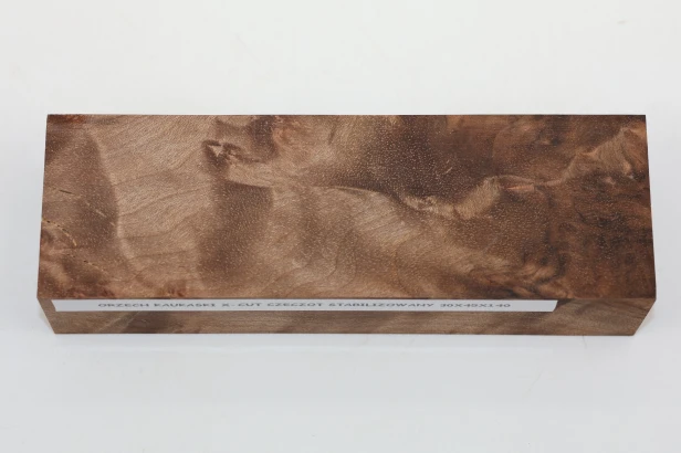 Orzech Kaukaski X-CUT Czeczot Burl Caucasian Walnut stabilizowane drewno na rękojeść noża stabilized wood for knifes