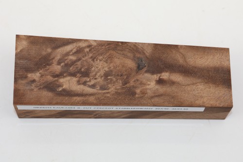 Orzech Kaukaski X-CUT Czeczot Burl Caucasian Walnut stabilizowane drewno na rękojeść noża stabilized wood for knifes