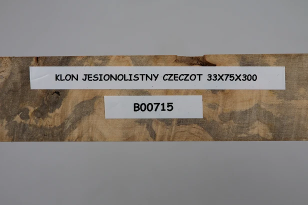 Klon jesionolistny czeczot Ash-leaf Maple Burl drewno na biżuterię wood for jewelry