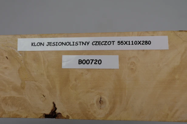 Klon jesionolistny czeczot Ash-leaf Maple Burl drewno na biżuterię wood for jewelry