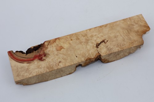 Klon jesionolistny czeczot Ash-leaf Maple Burl drewno na biżuterię wood for jewelry