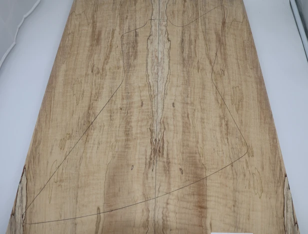 Klon Fala Spalted Maple Flame drewniany top na gitarę guitar top