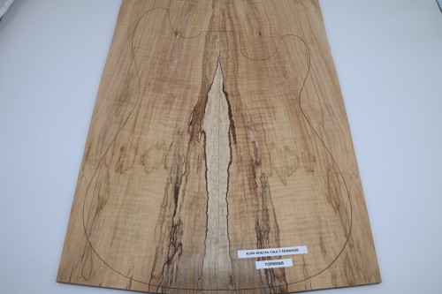 Klon Fala Spalted Maple Flame drewniany top na gitarę guitar top