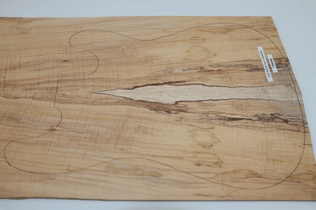 Klon Fala Spalted Maple Flame drewniany top na gitarę guitar top
