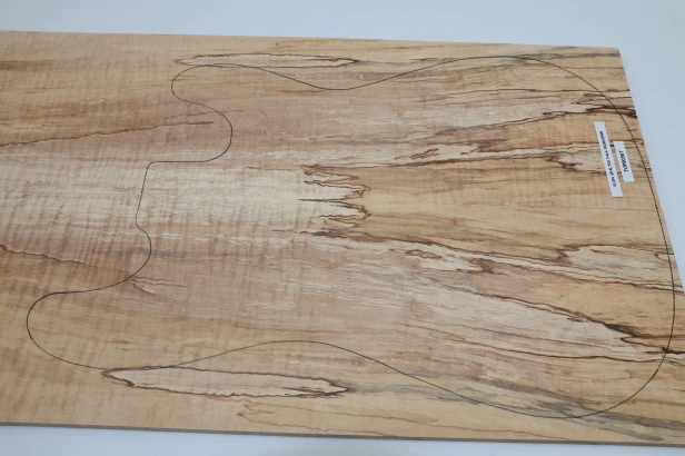 Klon Fala Spalted Maple Flame drewniany top na gitarę guitar top