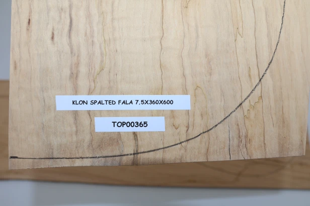 Klon Fala Spalted Maple Flame drewniany top na gitarę guitar top