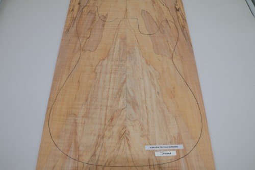 Klon Fala Spalted Maple Flame drewniany top na gitarę guitar top