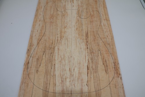 Klon Fala Spalted Maple Flame drewniany top na gitarę guitar top