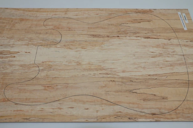 Klon Fala Spalted Maple Flame drewniany top na gitarę guitar top