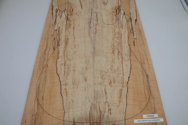 Klon Fala Spalted Maple Flame drewniany top na gitarę guitar top
