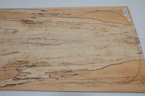 Klon Fala Spalted Maple Flame drewniany top na gitarę guitar top