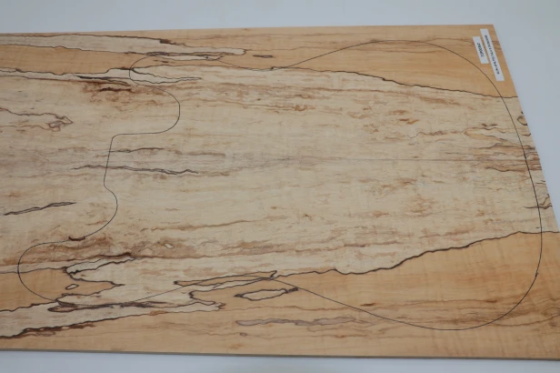 Klon Fala Spalted Maple Flame drewniany top na gitarę guitar top