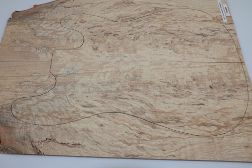 Klon Fala Spalted Maple Flame drewniany top na gitarę guitar top