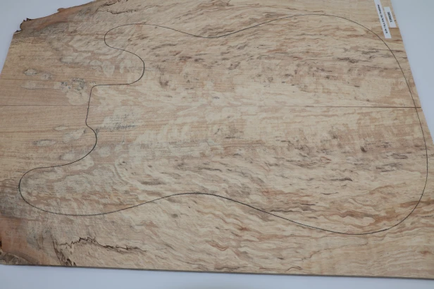 Klon Fala Spalted Maple Flame drewniany top na gitarę guitar top