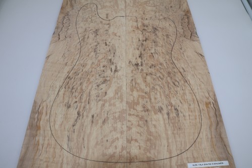 Klon Fala Spalted Maple Flame drewniany top na gitarę guitar top