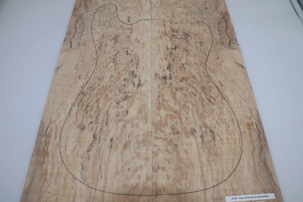 Klon Fala Spalted Maple Flame drewniany top na gitarę guitar top