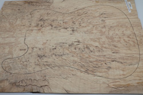 Klon Fala Spalted Maple Flame drewniany top na gitarę guitar top