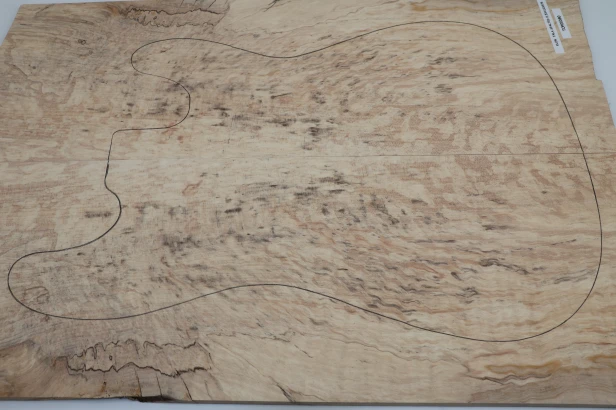 Klon Fala Spalted Maple Flame drewniany top na gitarę guitar top