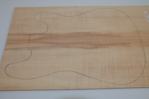 Klon Fala Spalted Maple Flame drewniany top na gitarę guitar top
