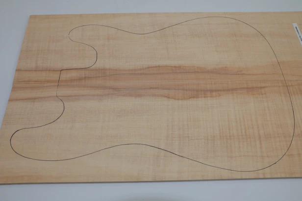 Klon Fala Spalted Maple Flame drewniany top na gitarę guitar top