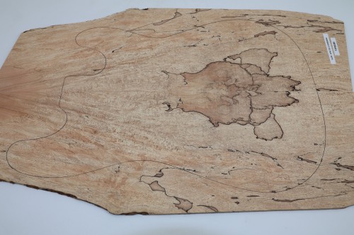 Klon Spalted Maple drewniany top na gitarę guitar top