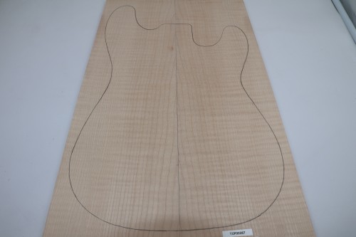 Klon Jawor Fala Maple Flame drewniany top na gitarę guitar top