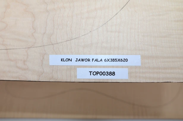Klon Jawor Fala Maple Flame drewniany top na gitarę guitar top