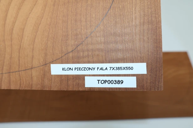 Klon pieczony fala Baked Maple Flame drewniany top na gitarę guitar top