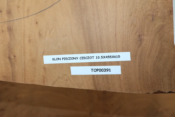 Klon pieczony czeczot Burl Baked Maple drewniany top na gitarę guitar top