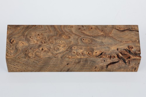 Jesion czeczot Burl Ash antracytowo-karmelowe stabilizowane drewno na rękojeść noża anthracite-caramel stabilized wood for knife