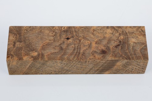 Jesion czeczot Burl Ash antracytowo-karmelowe stabilizowane drewno na rękojeść noża anthracite-caramel stabilized wood for knife
