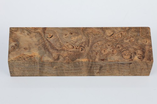 Jesion czeczot Burl Ash antracytowo-karmelowe stabilizowane drewno na rękojeść noża anthracite-caramel stabilized wood for knife
