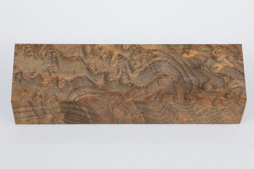 Jesion czeczot Burl Ash antracytowo-karmelowe stabilizowane drewno na rękojeść noża anthracite-caramel stabilized wood for knife