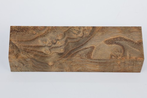 Jesion czeczot Burl Ash antracytowo-karmelowe stabilizowane drewno na rękojeść noża anthracite-caramel stabilized wood for knife