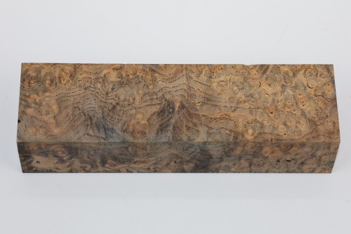 Jesion czeczot Burl Ash antracytowo-karmelowe stabilizowane drewno na rękojeść noża anthracite-caramel stabilized wood for knife