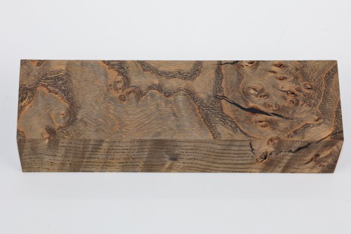 Jesion czeczot Burl Ash antracytowo-karmelowe stabilizowane drewno na rękojeść noża anthracite-caramel stabilized wood for knife