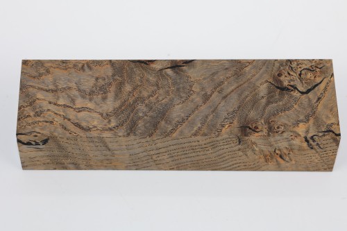 Jesion czeczot Burl Ash antracytowo-karmelowe stabilizowane drewno na rękojeść noża anthracite-caramel stabilized wood for knife
