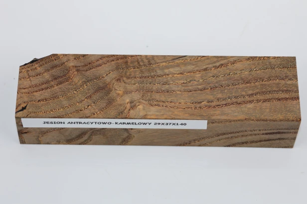 Jesion Ash antracytowo-karmelowe stabilizowane drewno na rękojeść noża anthracite-caramel stabilized wood for knife