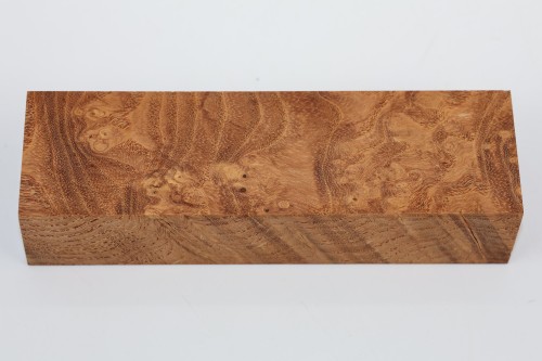 Jesion czeczot Burl Ash jasnobrązowe stabilizowane drewno na rękojeść noża light brown stabilized wood for knife